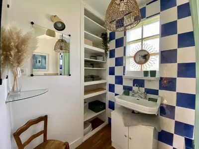 Salle de bains dans l'établissement Le 7