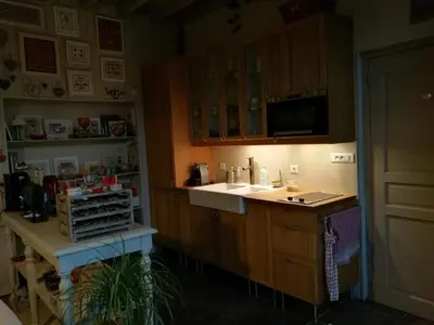 Cuisine ou kitchenette dans l'établissement aux coeurs de l'atelier