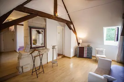 Coin salon dans l'établissement Manoir de la Blonnerie