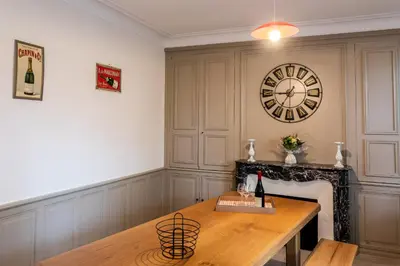 Cuisine ou kitchenette dans l'établissement Le Garage, Le Gite