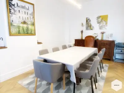 Coin salon dans l'établissement Manoir 1838 à - 3 km du Zoo de Beauval & proche des châteaux