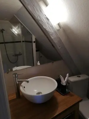 Salle de bains dans l'établissement Appartement Henri II