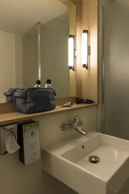 Salle de bains dans l'établissement Campanile NATURE - Le Mans Est
