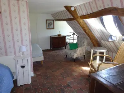 Coin salon dans l'établissement gite des tisserands