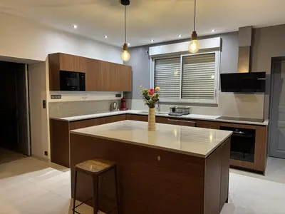 Cuisine ou kitchenette dans l'établissement Domaine de l'Augeonnière