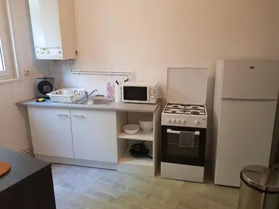 Cuisine ou kitchenette dans l'établissement Le cosy d’Amboise
