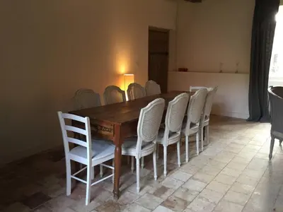 Coin salon dans l'établissement Manoir - Gîte avec Spa pour 10 p.