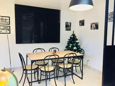 Coin salon dans l'établissement Gite Ecuries Vineuil Jump
