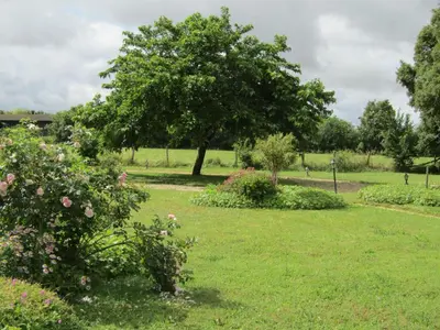 Jardin de l'établissement Gîte confortable avec grand jardin privé et WIFI - FR-1-381-494