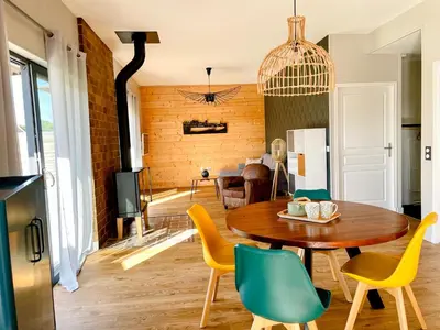 Cuisine ou kitchenette dans l'établissement Gites-domainedupin, cottage 