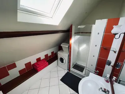 Salle de bains dans l'établissement Gîte la Pahèserie