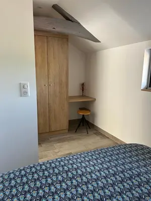 Un ou plusieurs lits dans un hébergement de l'établissement Le Clos des Buis 2 gîtes 6CH 4 SDB 4 WC