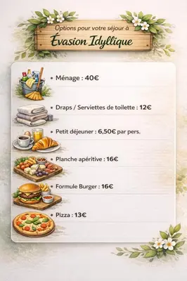 Nourriture dans le séjour chez l'habitant ou à proximité