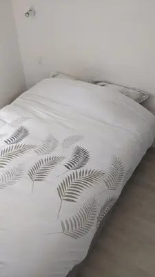 Un ou plusieurs lits dans un hébergement de l'établissement Maison Jean-Moulin, jardin, spacieuse, 24h Mans, zoo, Prytanée, 3 chbres, 6 pers