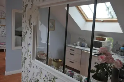 Cuisine ou kitchenette dans l'établissement L'Orangerie du Château - LE NID - GITE 2 Personnes