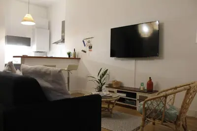 Télévision ou salle de divertissement dans l'établissement Appartement vue imprenable sur la Loire !!!