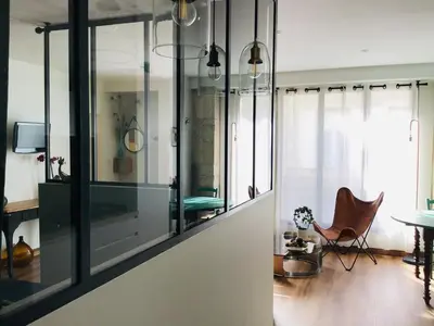 Coin salon dans l'établissement LE COSY LOIRE appart