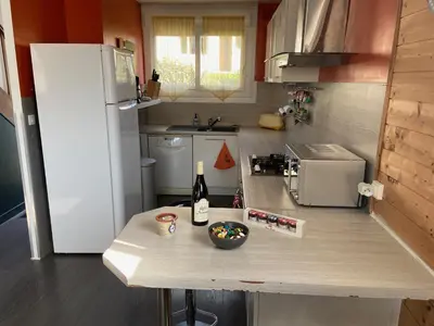 Cuisine ou kitchenette dans l'établissement La Maison d'Arsène