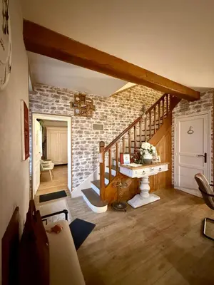 Coin salon dans l'établissement Entre Loire et Sologne Maison d'hôtes