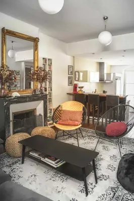 Coin salon dans l'établissement La Demeure de Chemonton