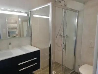Salle de bains dans l'établissement Le Petit Villandry