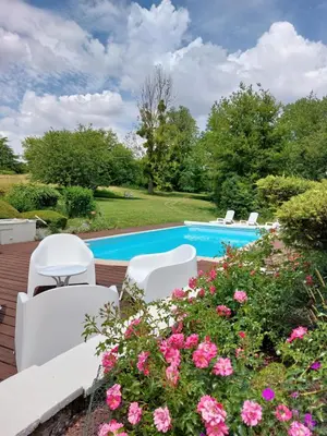 Piscine de l'établissement Traînefeuilles - Gîte au Four à Pain proche Zoo de Beauval ou située à proximité