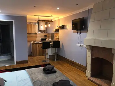 Cuisine ou kitchenette dans l'établissement Studio Chaleureux Blois Centre