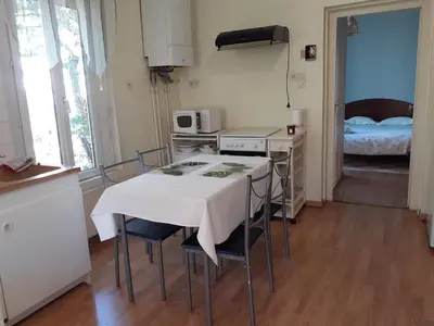 Cuisine ou kitchenette dans l'établissement Petite maison