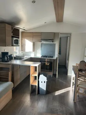 Cuisine ou kitchenette dans l'établissement GRS Mobil Home