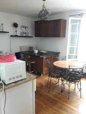 Cuisine ou kitchenette dans l'établissement appartement complet 11 la roche racan 37370