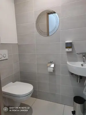 Salle de bains dans l'établissement Chambre d'hôtes du Muguet avec SdB privative