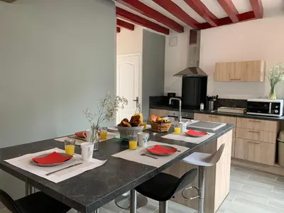 Cuisine ou kitchenette dans l'établissement Le gite du Maréchal