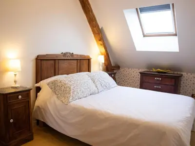 Un ou plusieurs lits dans un hébergement de l'établissement Gîte paisible pour 6 pers. près du zoo de la Flèche, avec jardin, barbecue et WiFi - FR-1-410-126