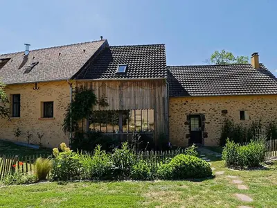 Jardin de l'établissement Maison de campagne bucolique près du Mans - FR-1-410-203