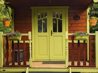 Plan de l'établissement Roulotte bucolique en bois avec terrasse, Vallée de la Sarthe - FR-1-410-188