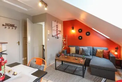 Coin salon dans l'établissement Style Industriel Aux Bords de la Loire