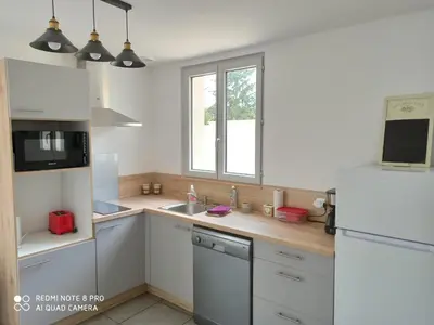 Cuisine ou kitchenette dans l'établissement le carpe diem