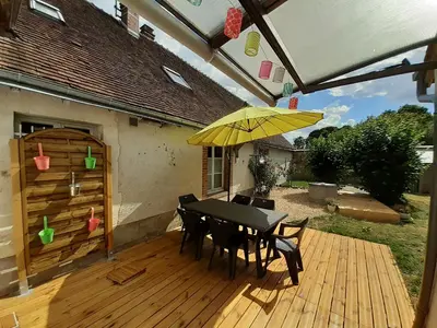 Terrasse ou espace extérieur de l'établissement Gîte Le temps suspendu à PEZOU 41