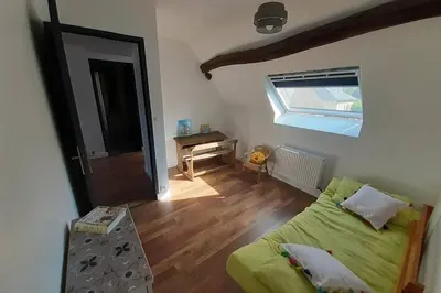 Un ou plusieurs lits dans un hébergement de l'établissement Gîte Le temps suspendu à PEZOU 41