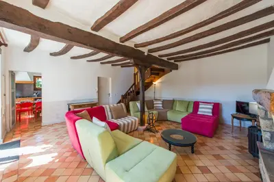Coin salon dans l'établissement Les Hauts de Manse
