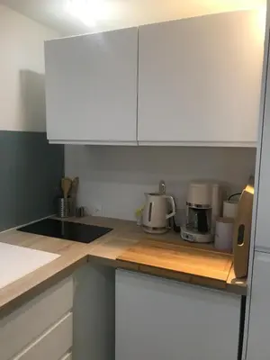 Cuisine ou kitchenette dans l'établissement LA PETITE COUR