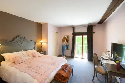 Un ou plusieurs lits dans un hébergement de l'établissement La Closerie Saint-Vincent, chambres d'hôtes Amboise