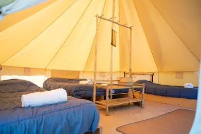 Un ou plusieurs lits dans un hébergement de l'établissement Lodg'ing Nature Camp Châteaux de la Loire