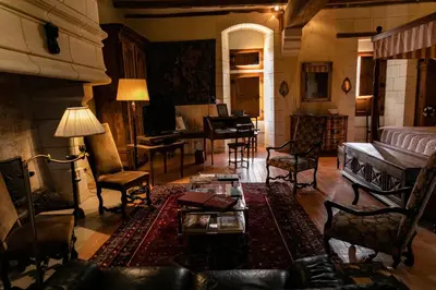 Coin salon dans l'établissement Manoir Du Bois Noblet