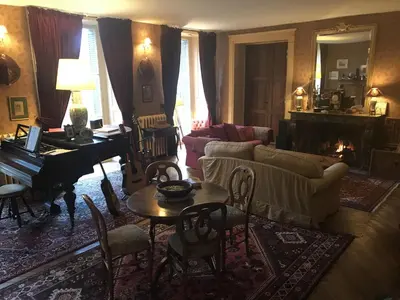 Coin salon dans l'établissement Bed and Breakfast - Château du Vau