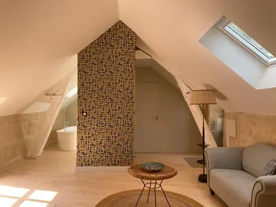 Coin salon dans l'établissement Les Hauts de Grillemont