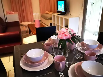 Coin salon dans l'établissement NICE APPARTEMENT