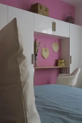 Un ou plusieurs lits dans un hébergement de l'établissement Vagabondes - Chambres d'hôtes à Azay-Le-Rideau