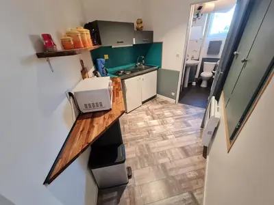 Cuisine ou kitchenette dans l'établissement À 18min du ZOO 30min des 24h du Mans