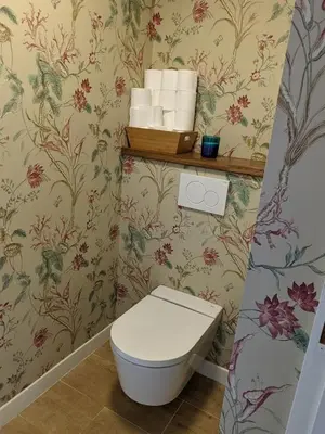 Salle de bains dans l'établissement Château de Brissac